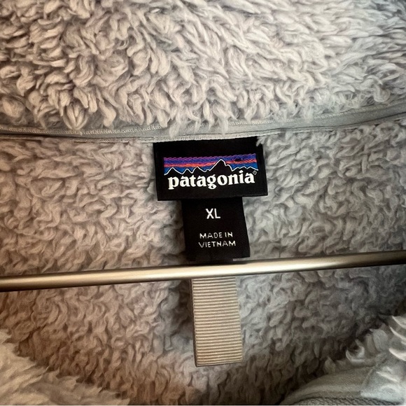 Patagonia Women’s Los Gato Fuzzy Gray 1/4 Zip Pullover Sweater Jacket Size XL - Picture 5 of 8